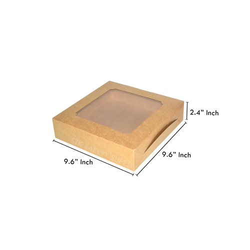 CAKE BOX KRAFT PAPER 24.5 x 24.5 x 6 CM (AA-I6-000) 1PC (1x20x25)