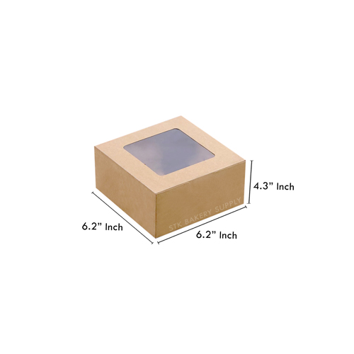 CAKE BOX KRAFT PAPER 16 x 16 x 7.5 CM (AA-C6-000) 1PC (1x20x25)