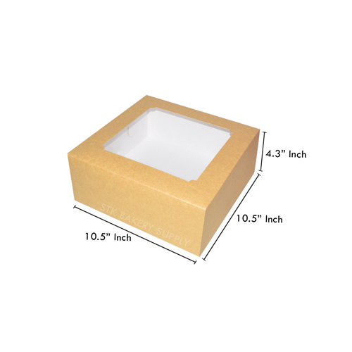 CAKE BOX KRAFT PAPER 26.5 x 26.5 x 11 CM (AA-E5-000) 1PC (1x20x25)