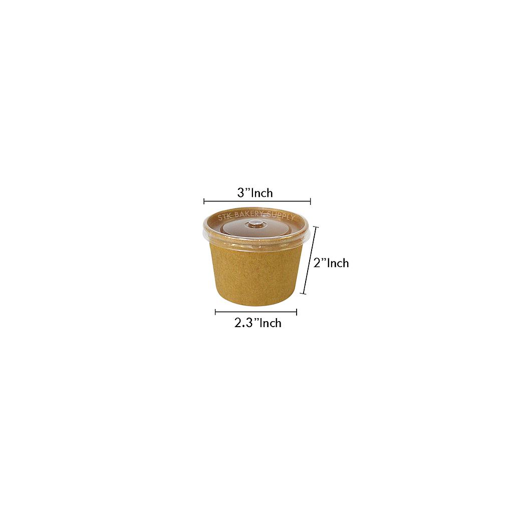 ICE CREAM CUP WITH LIDS 3.5OZ 100PCS (1x5)