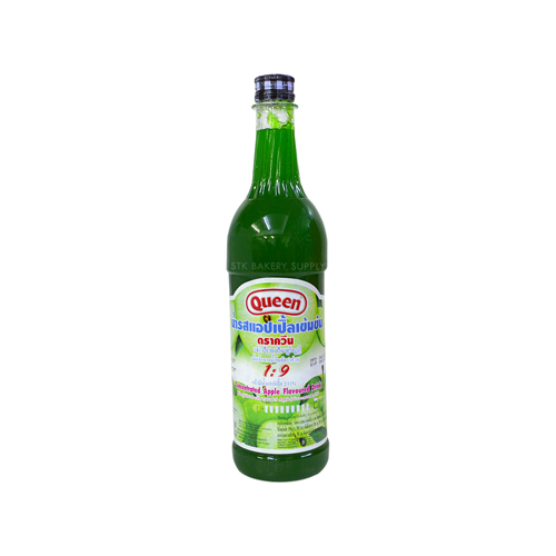 QUEEN JUICE GREEN APPLE SQUASH 1LIT (1×12)