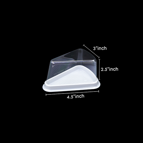 PLASTIC PACKING CAKE BOX TRIANGLE ZX027/DH003, 45~50PCS (1 × 12)