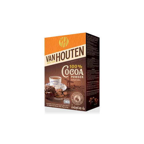 VAN HOUTEN COCOA POWDER 100% 400G (400291) (1X24) (CON)