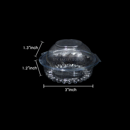 PLASTIC PACKING CAKE BOX ZX020(ROUND)/H30 100PCS (1×12)