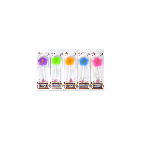 CANDLE NUMBER FLOWER/BUTTERFLY DESIGN NO-7 1PC (1x25)