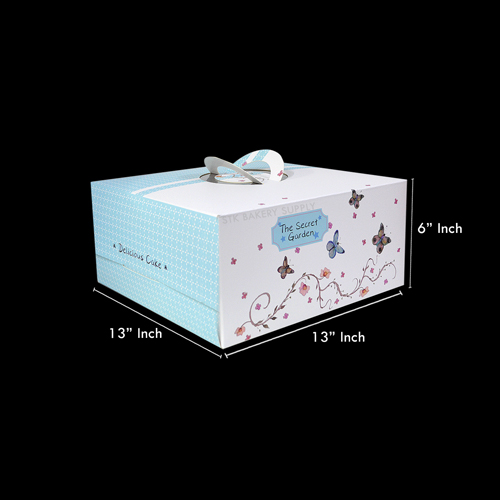 CAKE BOX WITH HANDLE (12&quot;CAKE) 33.5*33.5*15.5CM YJ2068-2 (1x50)
