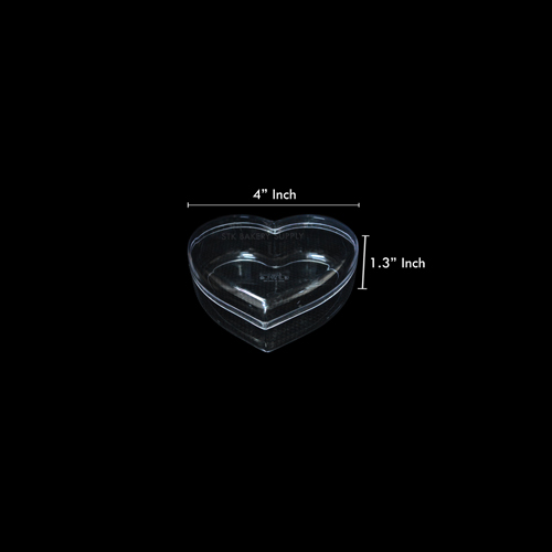 HEART CLEAR BOX, 107 x 98 x 37mm, 180ml, RW1381 ( 1×72 )