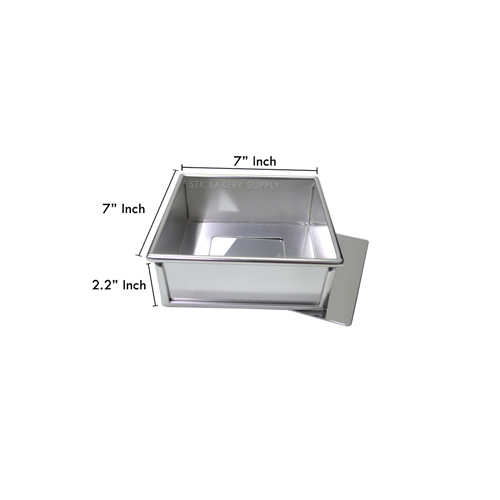 REMOVABLE SQUARE CAKE PAN ANODIZED 7&quot; 180x180x60MM FB30327
