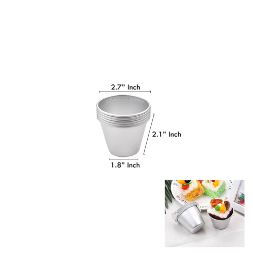 MINI PUDDING MOULD ANODIZED 60x45x56MM MY354335 5PCS