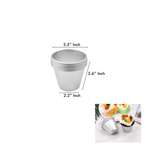 MINI PUDDING MOULD ANODIZED 80X57X65MM MY354635 5PCS