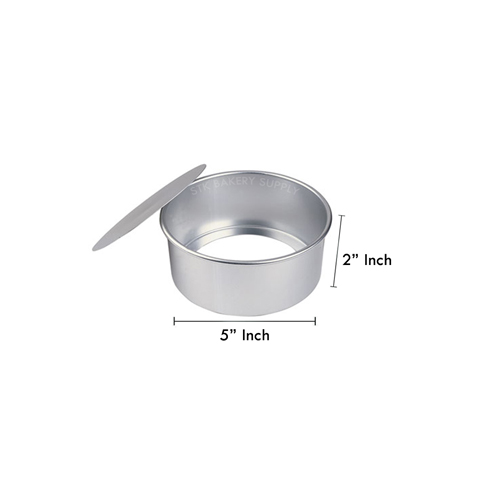 ALUMINIUM ROUND CAKE MOLD (REMOVABLE) 5&quot; 14.5x12x5.3CM 8883 (1 x 60)
