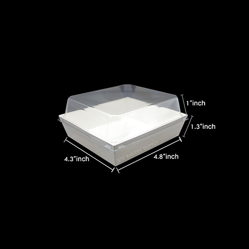 BREAD BOX WITH LID SQUARE WHITE 11.6 x 11 x 6 YJ2020-1 50PCS (1 x 10)