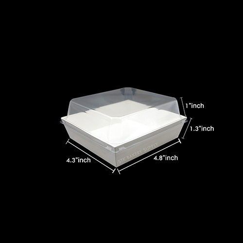 BREAD BOX WITH LID SQUARE WHITE 11.6 x 11 x 6 YJ2020-1 (20PCS)