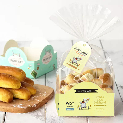 BREAD TRAY WITH PLASTIC BAG (12x12x7)CM YJ2028-3 (20PCS)