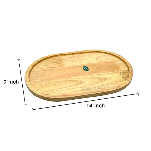 OVAL WOOD PIZZA PLATE BOWL PLATTER 9"×14"