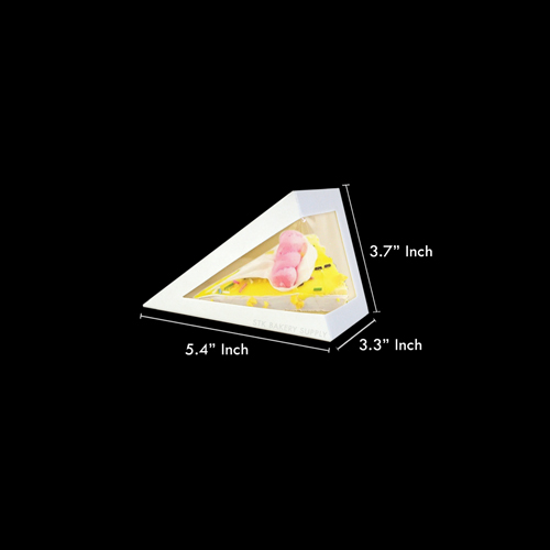 TRIANGLE WINDER CAKE BOX (KRAFT,WHITE,GOLD) 8.5 x 13.8 x 8.5CM 1PC (1 x 50 x 8)