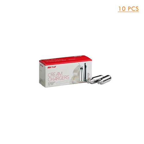 MOSA CREAM CHARGERS SILVER (N2O)FOOD ADDITIVE 8G (10PCS) (1x36)