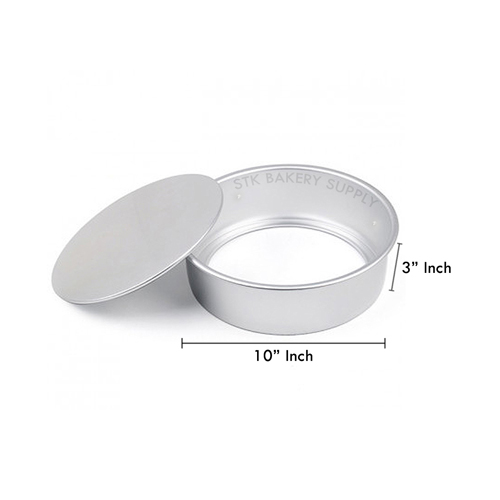 ALUMINIUM ROUND CAKE MOLD (REMOVABLE) 10" 270x243x81mm 8888 (1 x 40)
