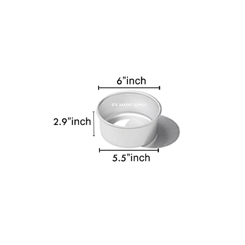 ALUMINIUM ROUND CAKE MOLD (REMOVABLE) 6&quot; 17x14x7.4CM 8660, M-6 (1 x 100)