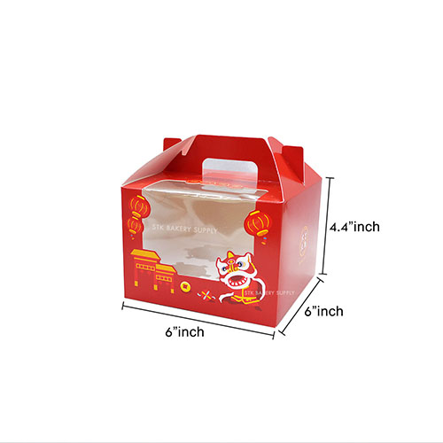 SEASONAL CUP CAKE BOX 4HOLE (CHRISTMAS , CHINESE NEW YEAR)