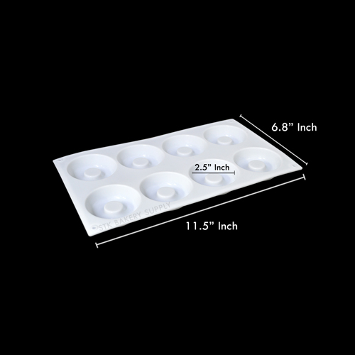 SILICON 8 HOLES DONUT SHAPE MOULD 29.7x17.3x2CM 198026