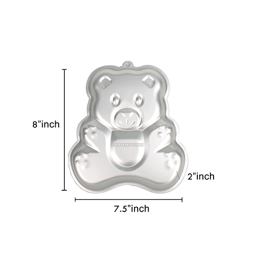 BEAR SHAPE CAKE TIN 25.5x23.5x4.9CM TC1068