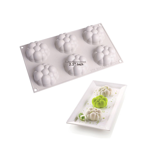 SILICON 6 HOLES FLOWER SHAPE MOULD 17.5x29.8x2.5CM 198027