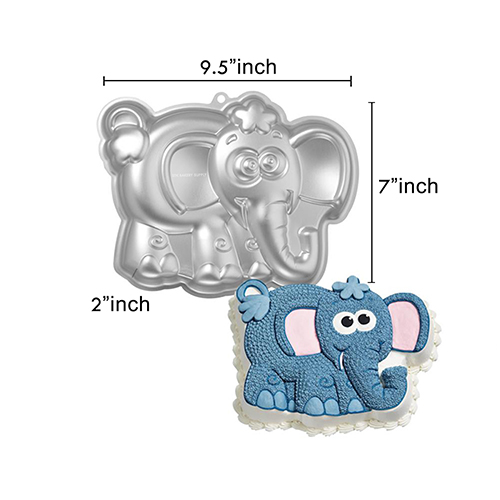 ELEPHANT SHAPE CAKE TIN 24.4x26x4.8CM TC1155