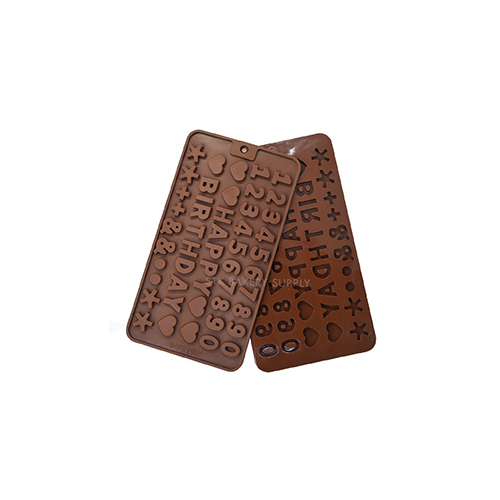 SILICON ALPHABET ,NUMBER SHAPE MOULD SMALL SIZE