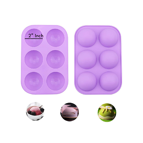 SILICON ROUND SHAPE MOULD 6HOLES(5.2x2.5CM DIAMETER)