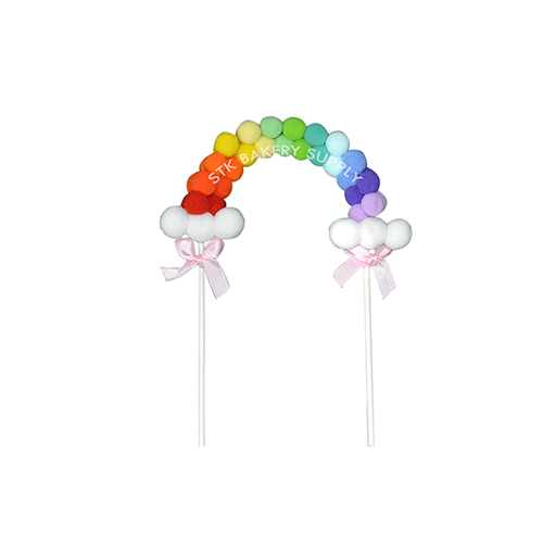 RAINBOW BALLOON DESIGN CAKE TOPPER