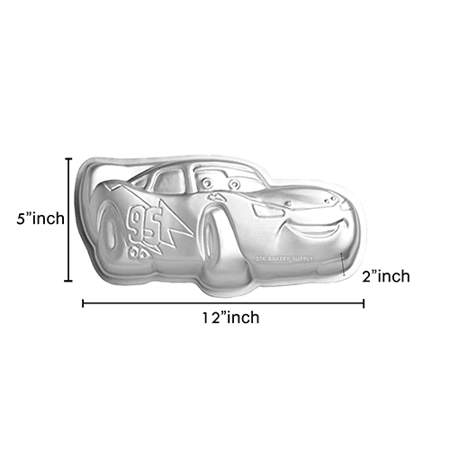 LIGHTNING CAR SHAPE CAKE TIN 26.5x21.6x5.5CM TC1157