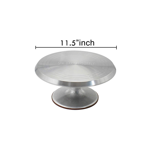 ALUMINIUM STAINLESS STEEL ROTATING CAKE STAND 29.5x13.5CM TC8029-3