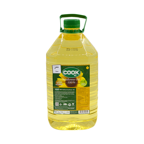 COOK SUNFLOWER OIL 5LTR (1 x 4)