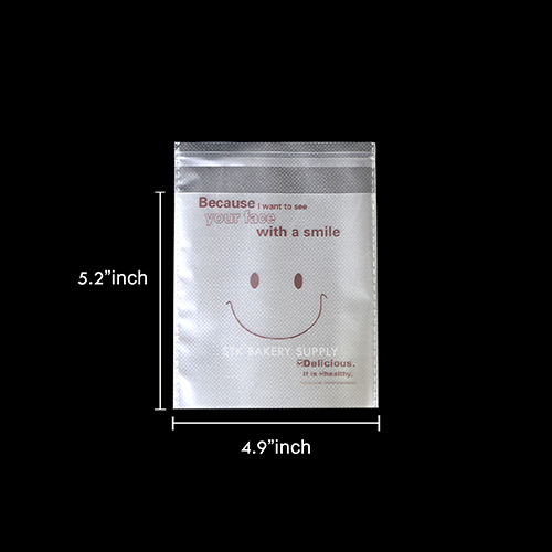 PLASTIC BAG SMILE  1005(N)(B) 13.2CMx12.5CM 90~100PCS (1 x 5)