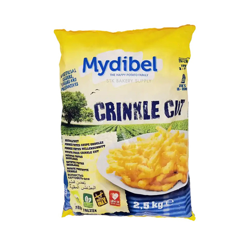 MYDIBEL CRINKLE CUT FROZEN FRENCH FRIES 2.5KG