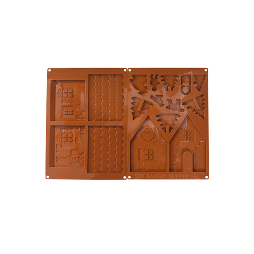 SILICON CHRISTMAS HOUSE A 22x16CM 9777 (1 x 100)