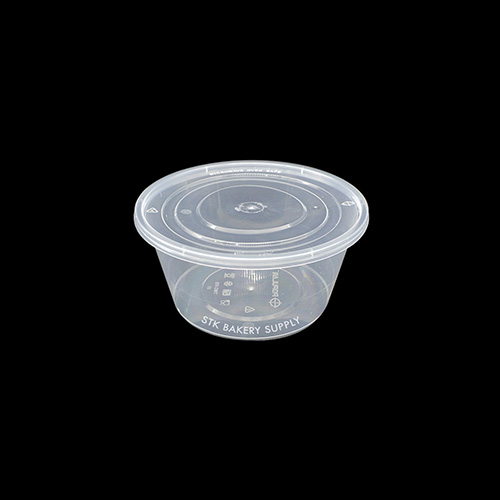 DISPOSABLE PLASTIC ROUNG BOX 6.7x3.2INCH (1250ML) TWC-013 10PCS (1 x 20)