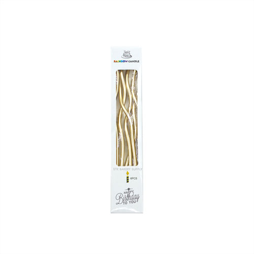 BIRTHDAY CANDLE WAVE SET 6PCS ALL COLOUR (1x100)