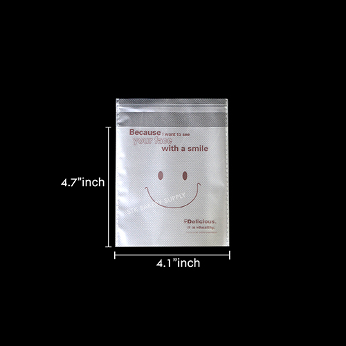 PLASTIC BAG SMILE RGD-1006(N) 10.5x12CM  90~100PCS (1 x 5)