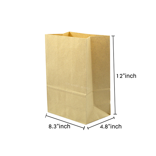 FOOD PAPER BAG KHAKI 300x200x130MM (FBA 00017)10PC (1 x 500)