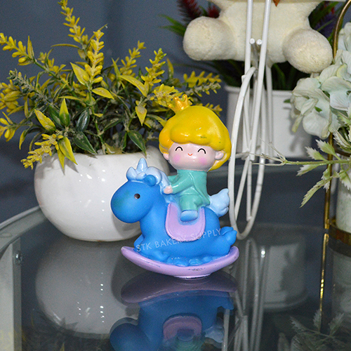 CAKE DECORATION PRINCE/PRINCESS RIDING CAROUSEL1PCS