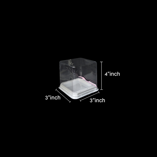 PLASTIC PACKING CAKE BOX SQUARE 11 x 11 x 10CM YY012 (ID-228100460) 10PCS (1 x 5)