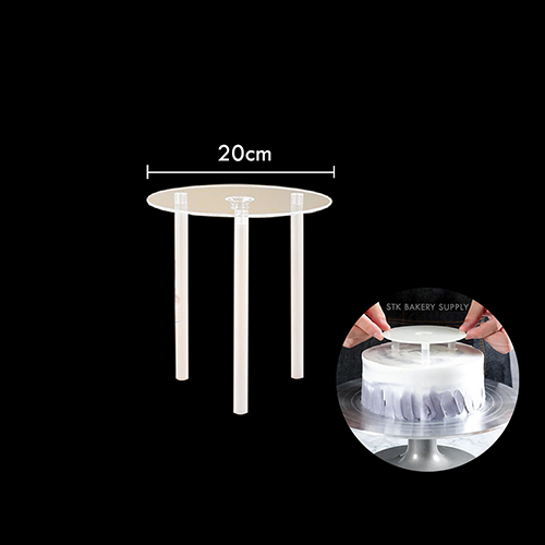 PLASTIC CAKE BOARD &amp; DOWEL RODS 10 IN CAKE (20CM) 5PCS