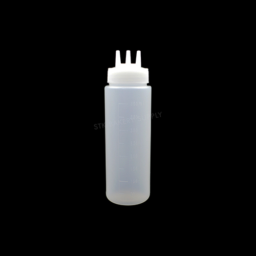 SQUEEZE BOTTLE (3 SPRAY NOZZLES) WHITE (400ML , 16OZ) BHD 043-4 1PC
