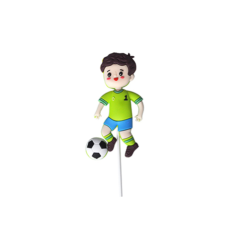 CAKE DECORATION  FOOTBALL PLAYER RUBBER 1PCS