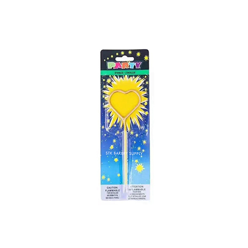 BIRTHDAY SPARKLER CANDLE STAR ,HEART 1PCS