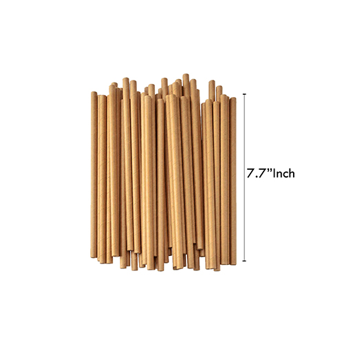 PAPER STRAW 6MM PALE BROWN 200PCS (5905)