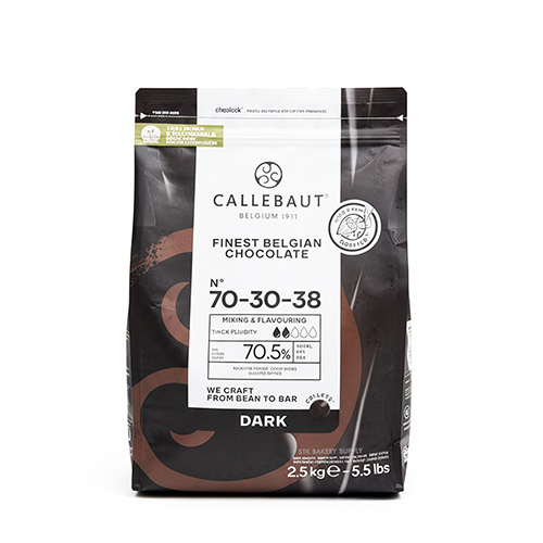 CALLEBAUT BELGIAN DARK CALLETS CHOCOLATE 70-30-38 (70%)2.5KG(1x8)