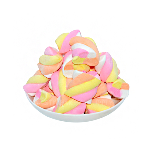 MARSHMALLOW TWIST COLOURFUL,SHORT 1KG (1 x 5)